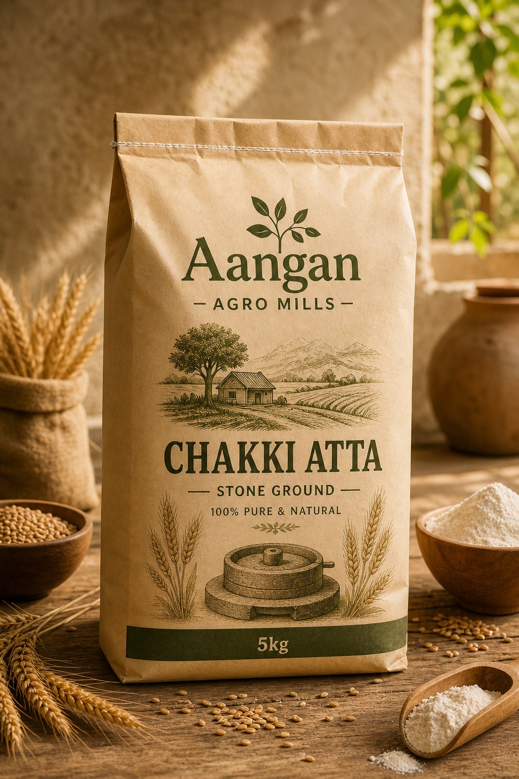 Aangan chakki atta