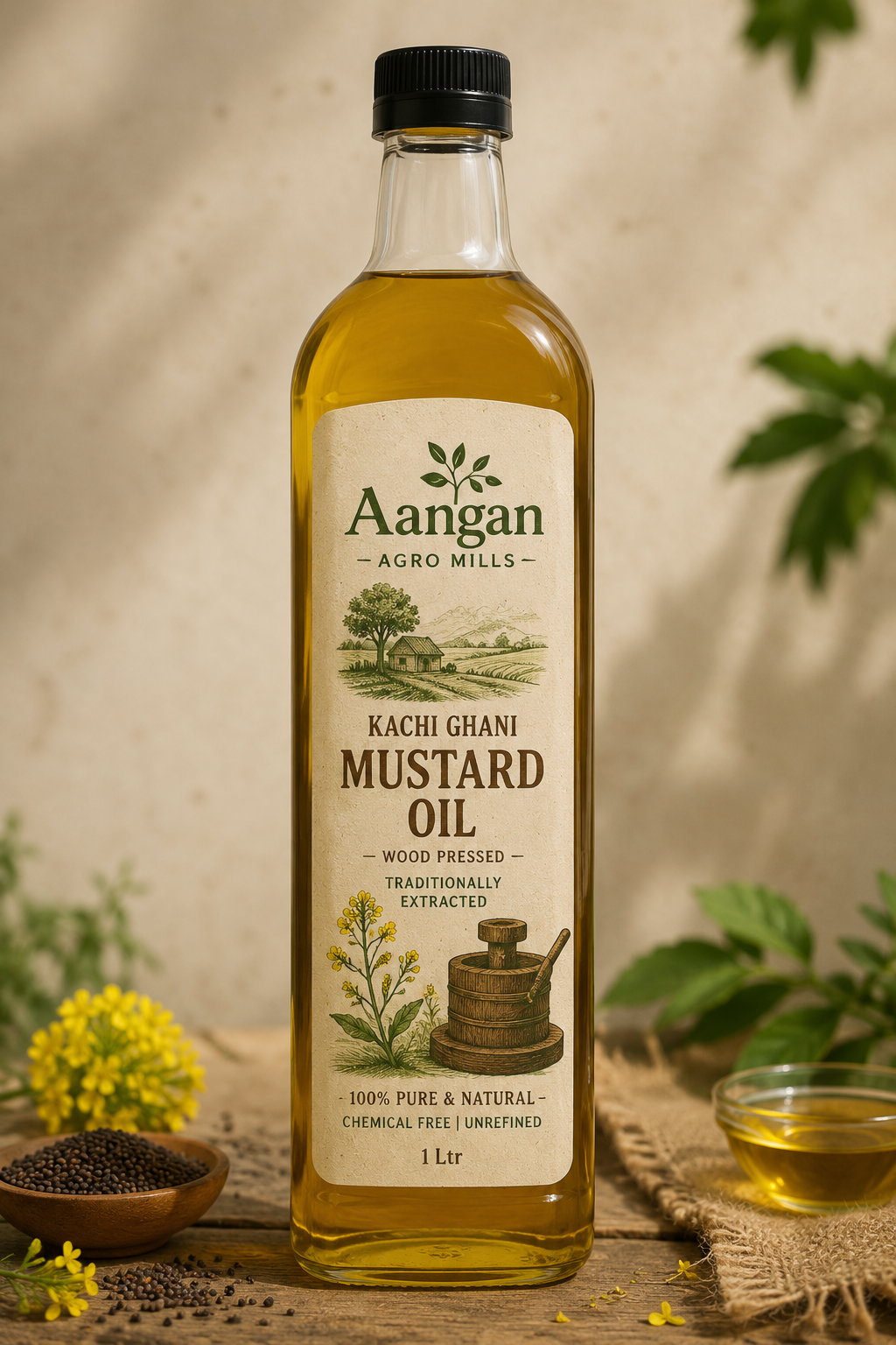 Aangan pure cold pressed mustard oil